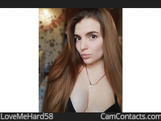 Webcam model LoveMeHard58 from CamContacts