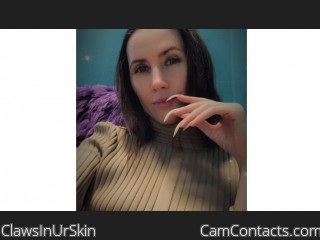 Webcam model ClawsInUrSkin from CamContacts
